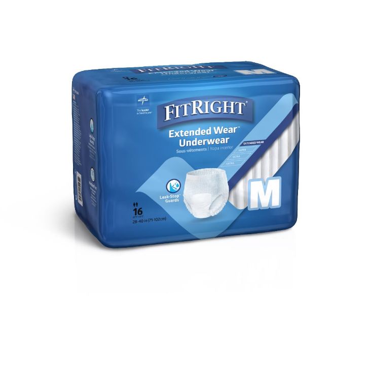 Medline Extended-Capacity Overnight Protective Adult Underwear
