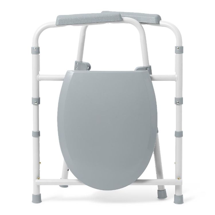 Medline 3-in-1 Folding Steel Elongated Commode