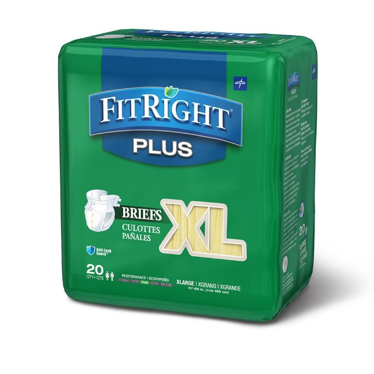 Medline FitRight Plus Adult Incontinence Briefs XL