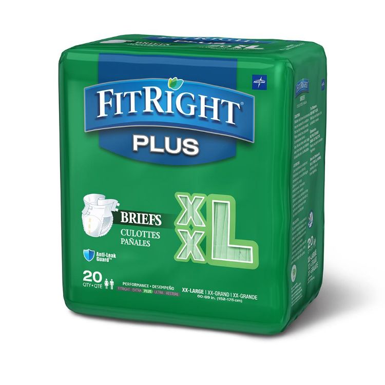 Medline FitRight Plus Adult Incontinence Briefs 2XL