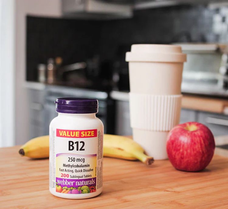 Webber Naturals Vitamin B12 Tablets 250Mcg
