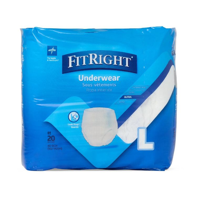 Medline FitRight Ultra Incontinence Protective Underwear Large