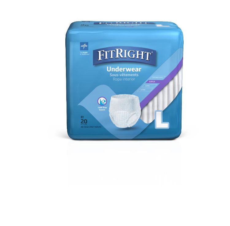 Medline FitRight Super Protective Underwear Large