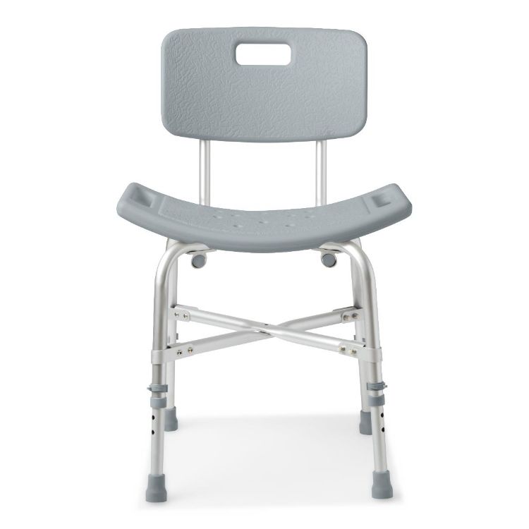 Medline Bariatric Shower Chair with Backrest and Reinforced Frame