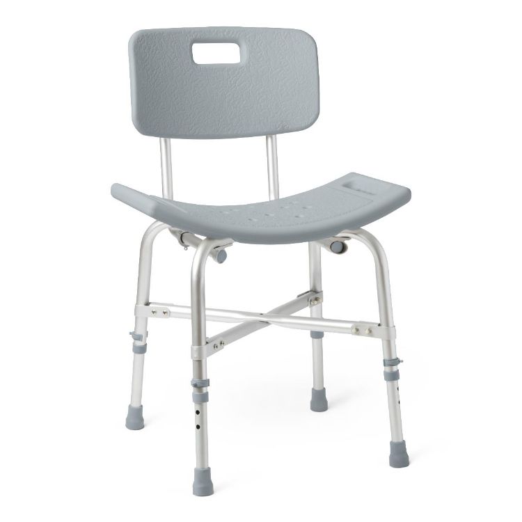 Medline Bariatric Shower Chair with Backrest and Reinforced Frame