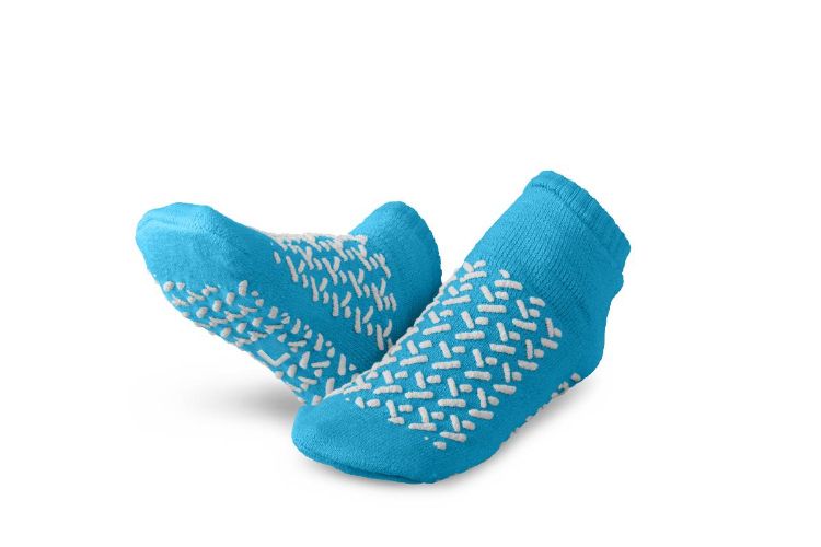Double-Tread Terry Patient Slipper Socks L