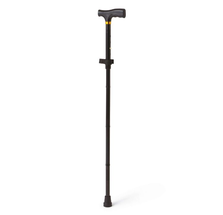 Medline Aluminum Cane With Folding T-Handle