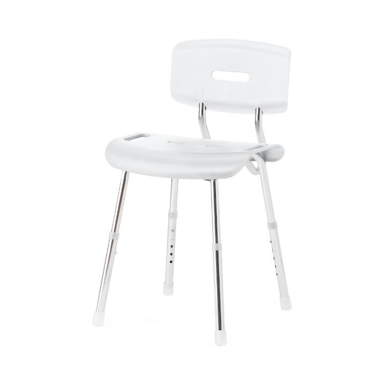 Medline Shower Chair with Backrest White