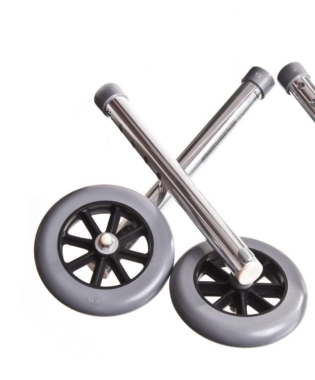 Medline Walker Foot Piece Extension Set with 5" Wheels