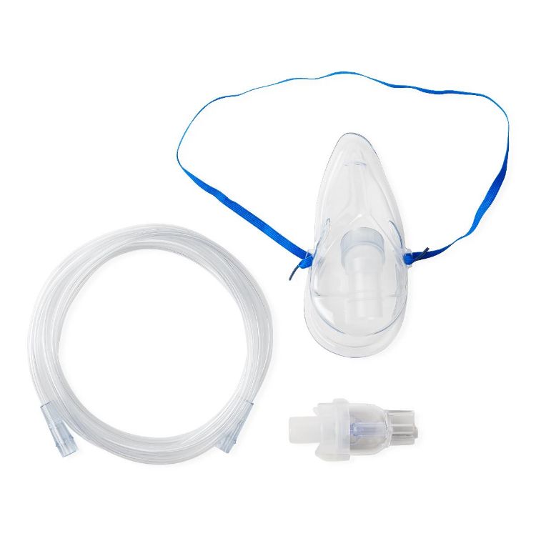 Medline Disposable Handheld Nebulizer Kit with Upstream Nebulizer, Adult Mask, 7' Tubing and Standard Connector
