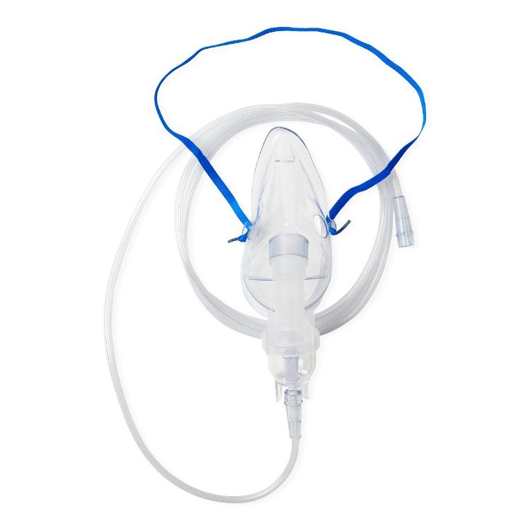 Medline Disposable Handheld Nebulizer Kit with Upstream Nebulizer, Adult Mask, 7' Tubing and Standard Connector