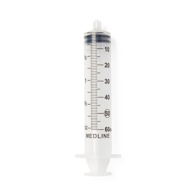Medline Sterile Luer Lock Syringe, 60 mL