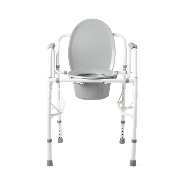 Medline Steel Drop-Arm Commode