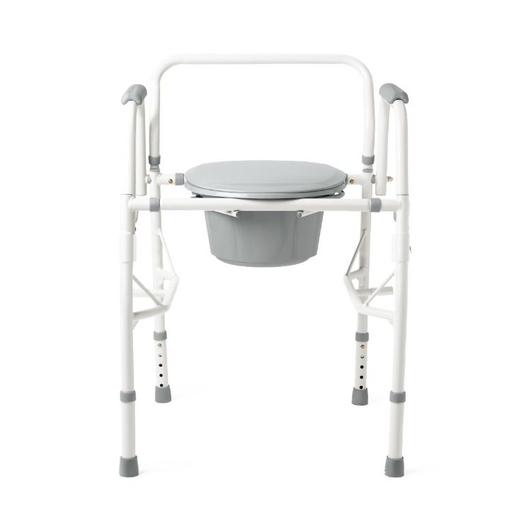 Medline Steel Drop-Arm Commode