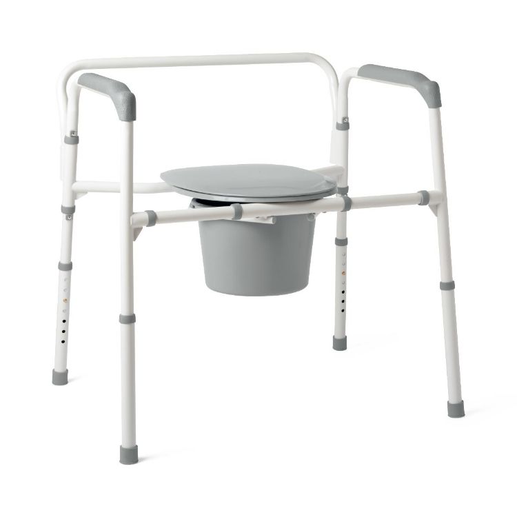 Medline Extra Wide 24" Steel Bariatric Commode