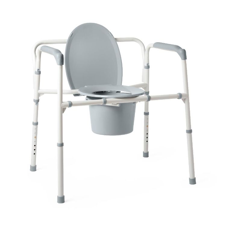 Medline Extra Wide 24" Steel Bariatric Commode