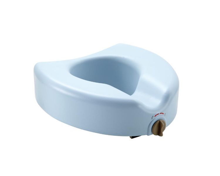 Medline Microban Treated 5" Raised Locking Toilet Seat