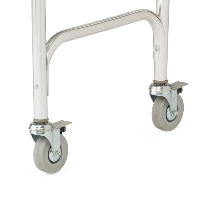 Medline Aluminum Elongated Commode with 4 Locking Casters