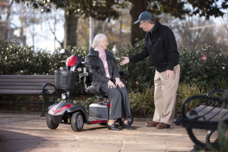 Ventura 4-Wheel Scooter folded seating