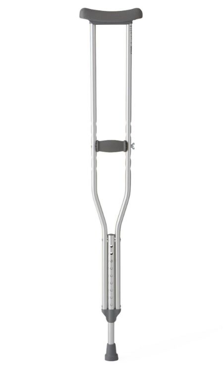 Medline Standard Aluminum Push Button Crutch