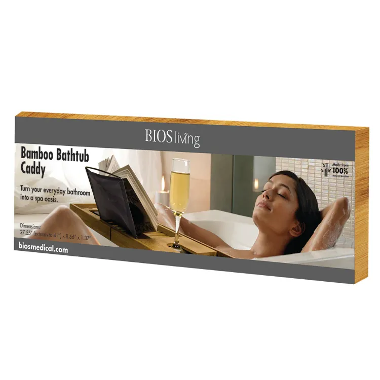Bamboo Bathtub Caddy