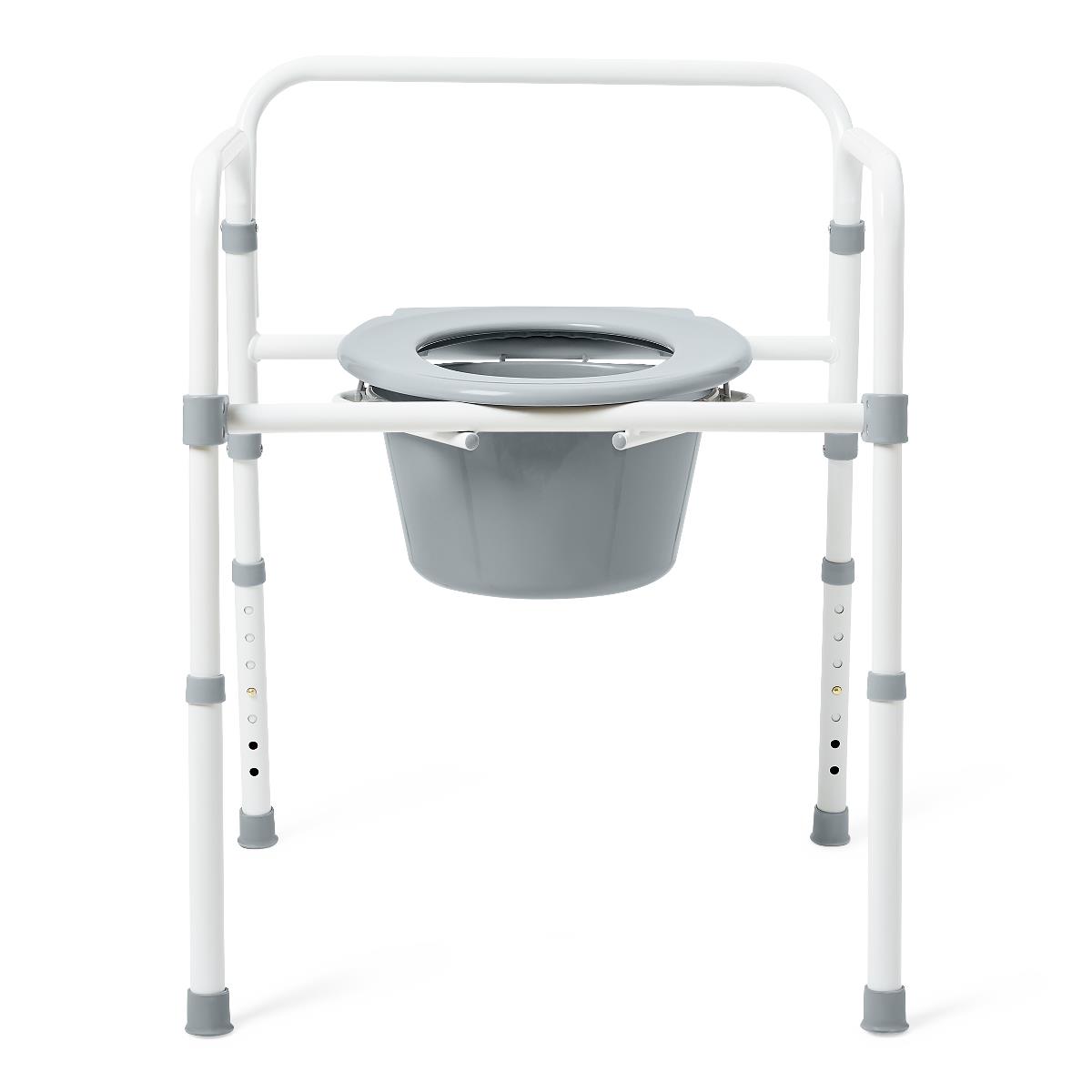 Medline Economy 3 in 1 Folding Steel Commode | HHCS