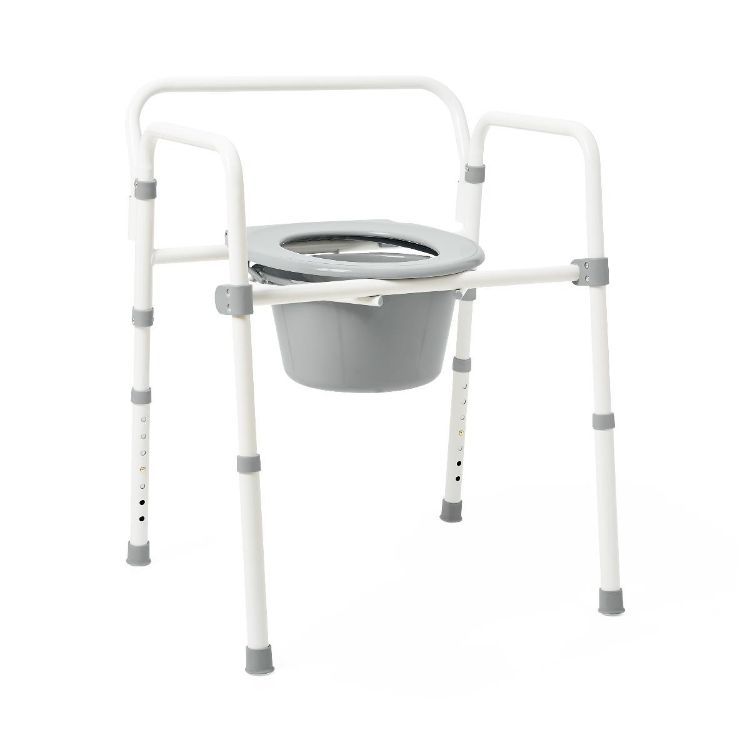 Medline Economy 3 in 1 Folding Steel Commode