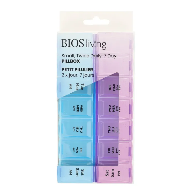 Small, Twice Daily, 7 Day ,Pillbox