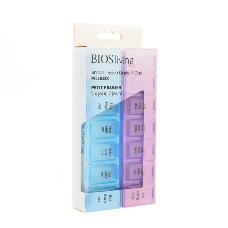 Small, Twice Daily, 7 Day ,Pillbox
