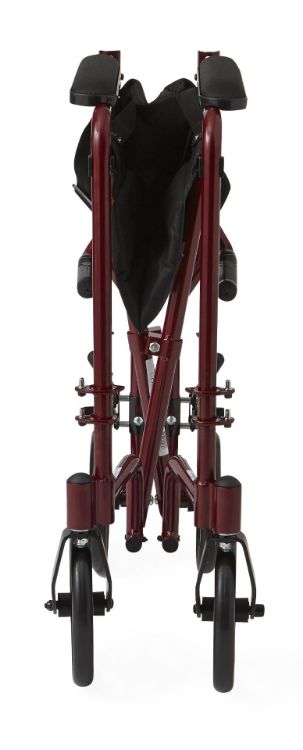 Medline Aluminum Transport Chair with Armrests