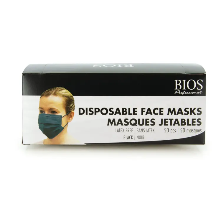 Disposable Face Mask - Black (Box of 50)