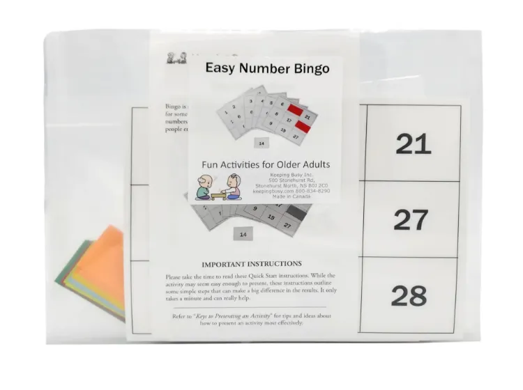 Easy Number Bingo