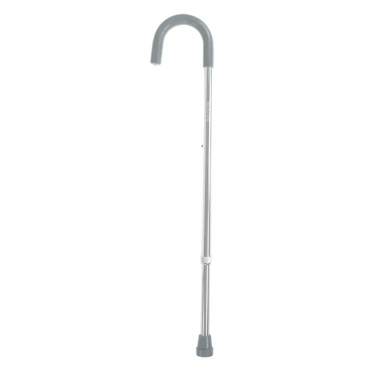 J-Handle Cane - Silver (PVC)