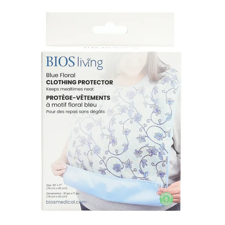 Blue Floral Clothing Protector
