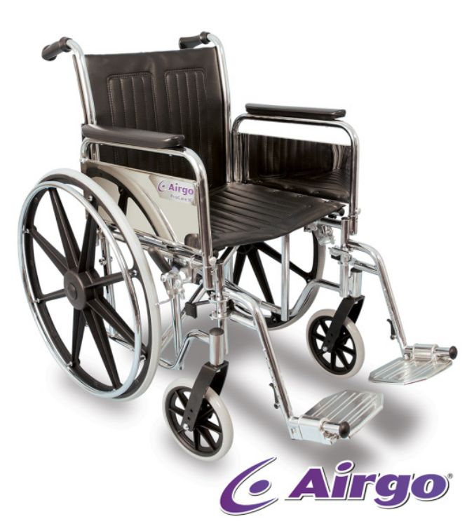 Amg Wheelchair, 20", Detach. Full Arms, Elevating Legrests