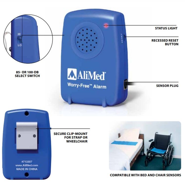 Worry Free Fall Alarm - Alarm with Chair Sensor Pad