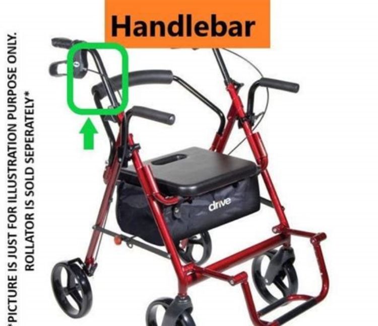 Handle Bar Assembly for Airgo Fusion F23 Side Folding Rollator and Transport Chair