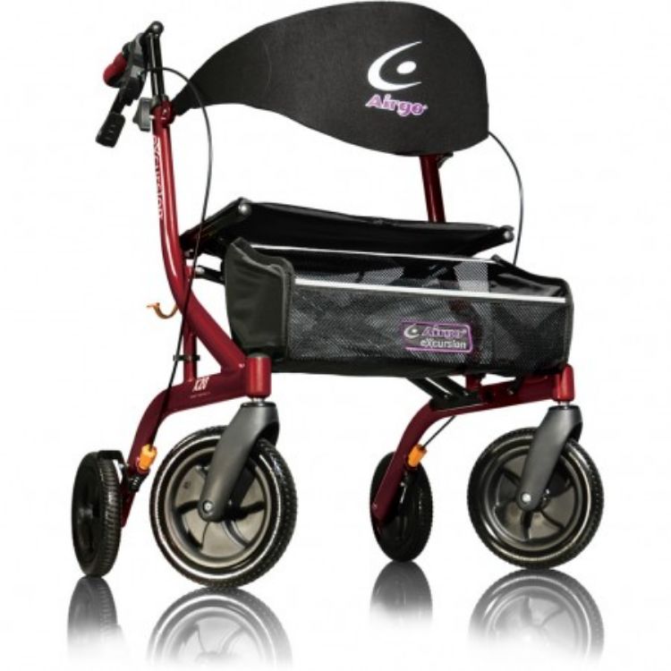 Airgo Excursion X20 Rollator I Lightweight Side Folding Walker I Cranberry
