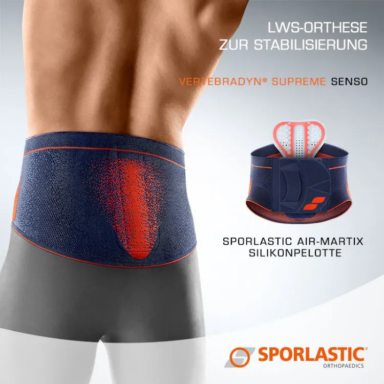Vertebradyn Supreme Senso Back Brace I Orange/Blue