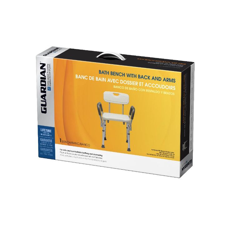 Medline Knockdown Shower Chair With Backrest and Padded Arms