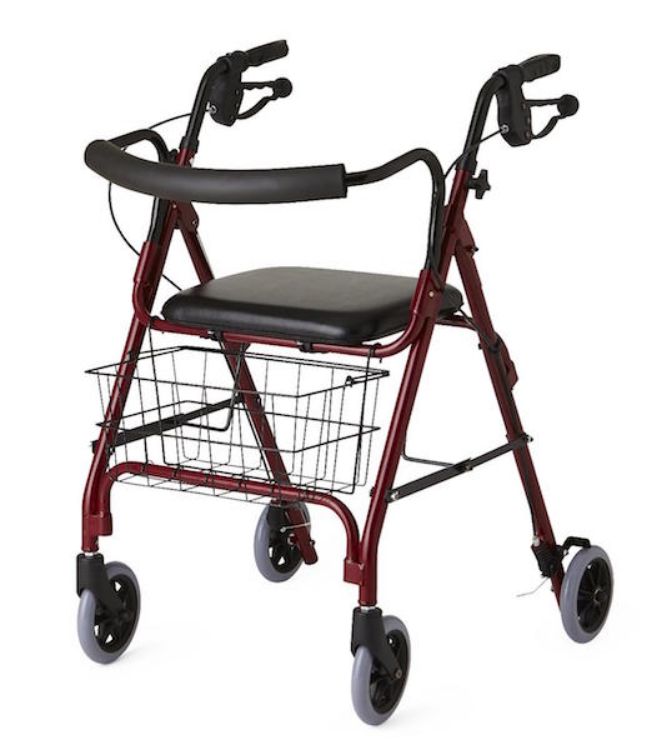 Medline Rollator with Curved Back