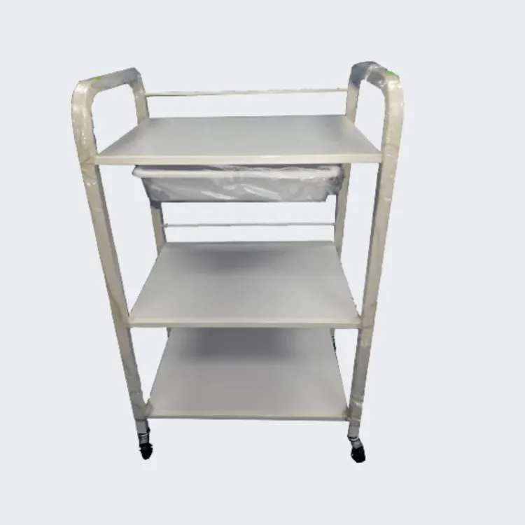 3-Shelves Metal Utility Cart with Drawer