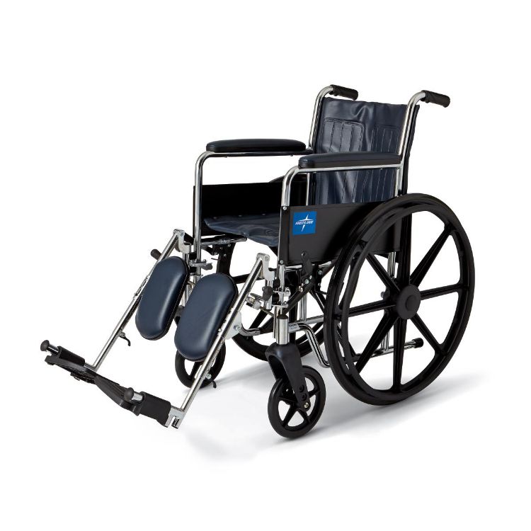 Excel Wheelchair With Permanent Arms and Elevating Leg Rests