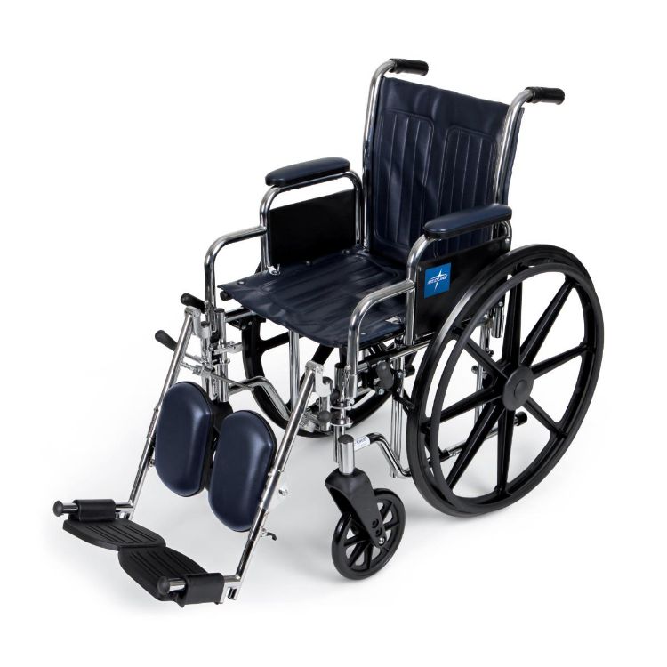 Excel Wheelchair with Removable Desk-Length Arms and Elevating Leg Rests