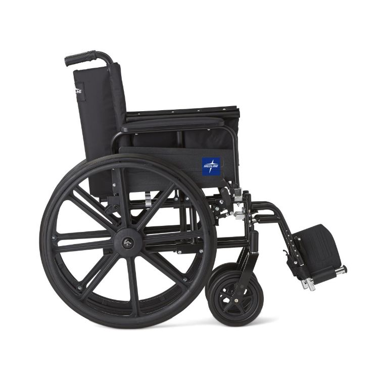 Medline K4 Lightweight Wheelchair with Full-Length Arms and Swing-Away Footrests