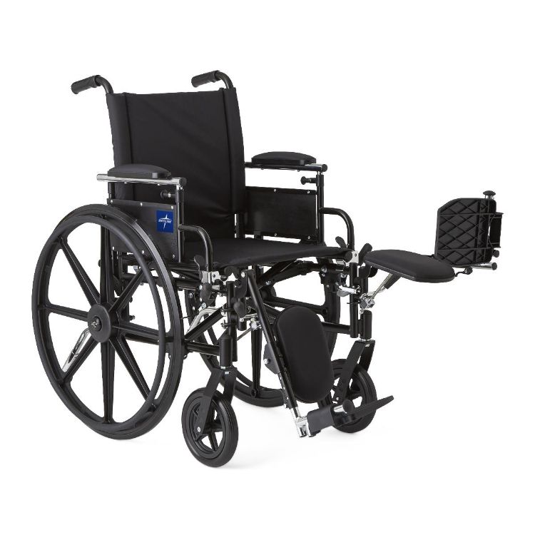 K4 Lightweight Wheelchair with Height-Adjustable Swing-Back Desk-Length Arms and Elevating Leg Rests