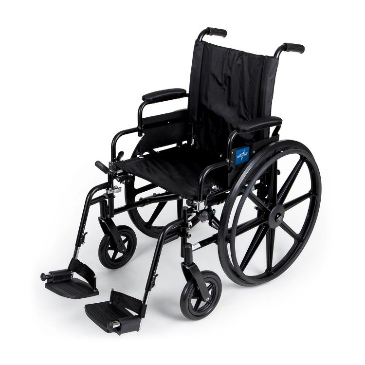 K4 Basic Lightweight Wheelchair with Swing-Back Desk-Length Arms and Swing-Away Footrests