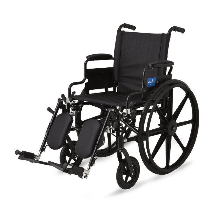 K4 Lightweight Wheelchair with Swing-Back Desk-Length Arms and Detachable Swing-Away Elevating Leg Rests