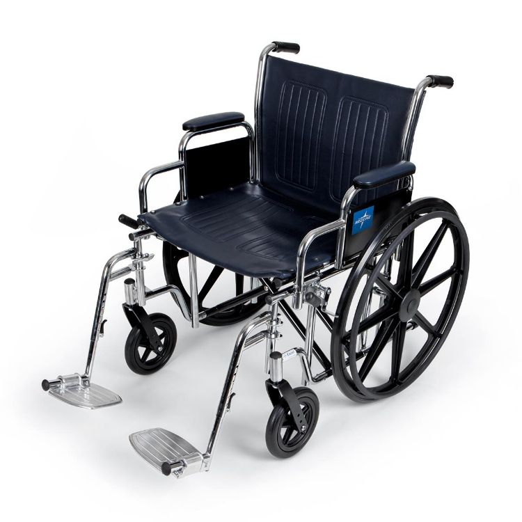 Excel Extra-Wide Wheelchair I Removable Desk-Length Arms I Swing-Away Footrests