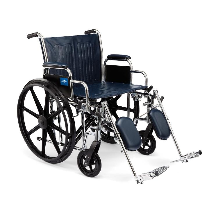 Excel Extra-Wide Wheelchair I Removable Desk-Length Arms I Elevating Leg Rests